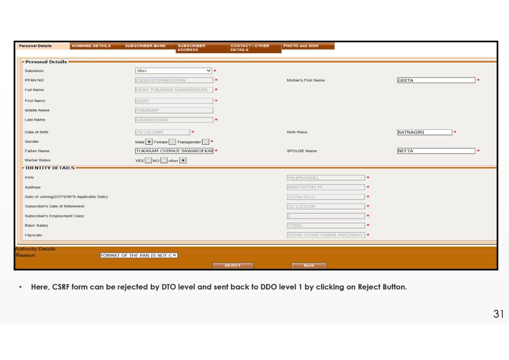 NPS REGISTRATION PROCESS - SHALARTH 20 0031