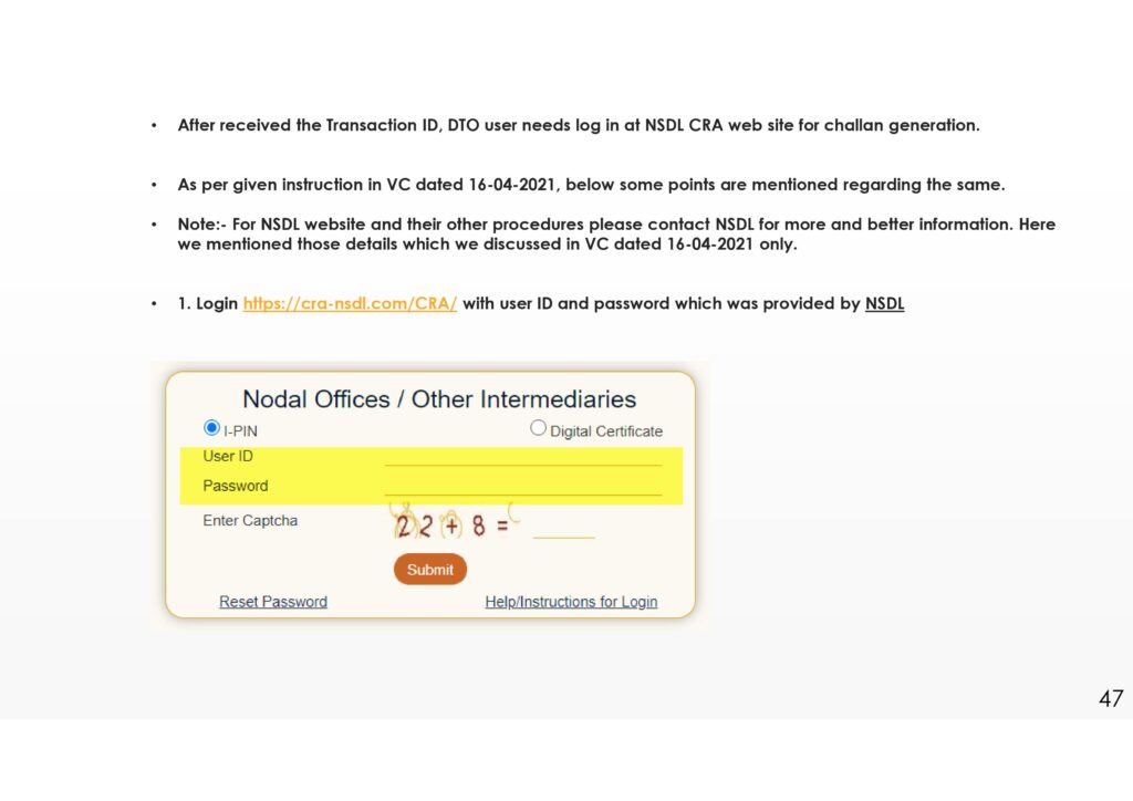NPS REGISTRATION PROCESS - SHALARTH 33 0047