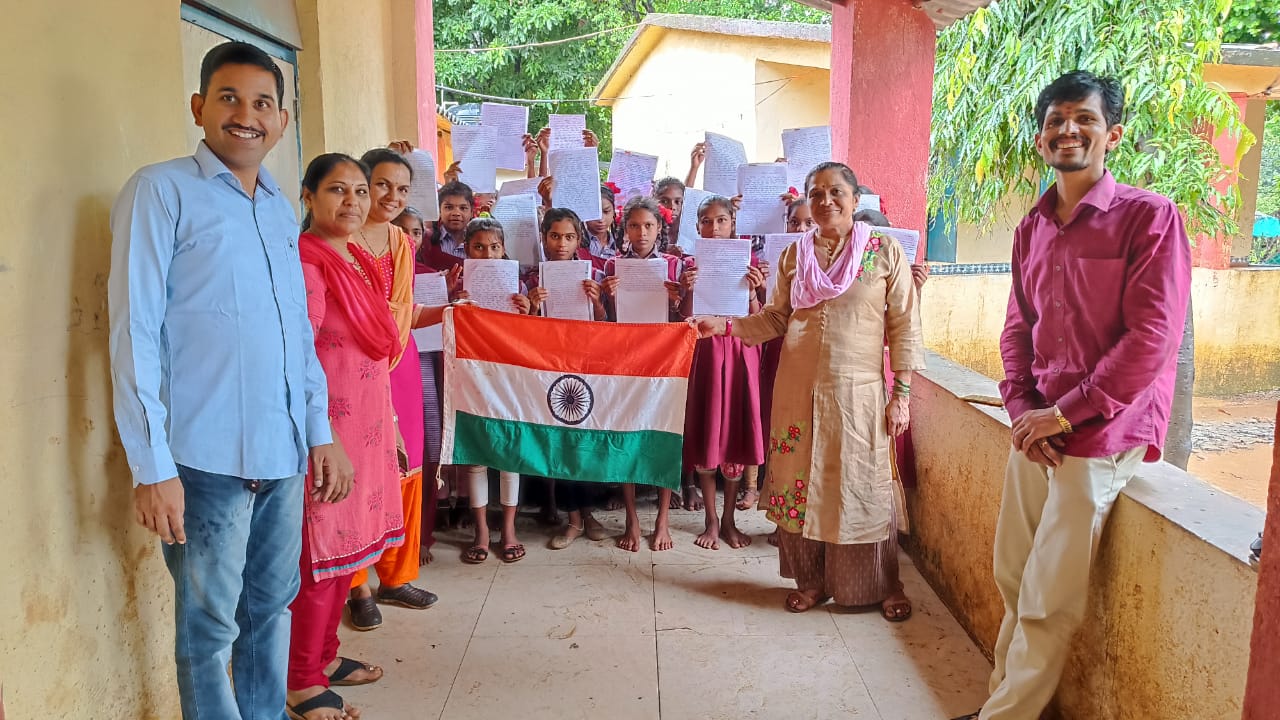 “स्वातंत्र्याचा अमृत महोत्सव” निमित्ताने जि प शाळा वेवजी सिगलपाडा शाळेत विविध उपक्रमांचे आयोजन<br>Shaley News