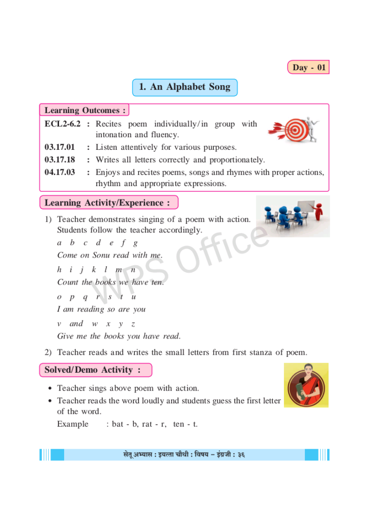 ENGLISH WORKSHEET DAY1 STD 4