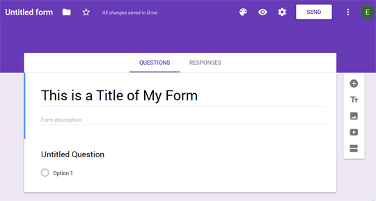 Title google form
