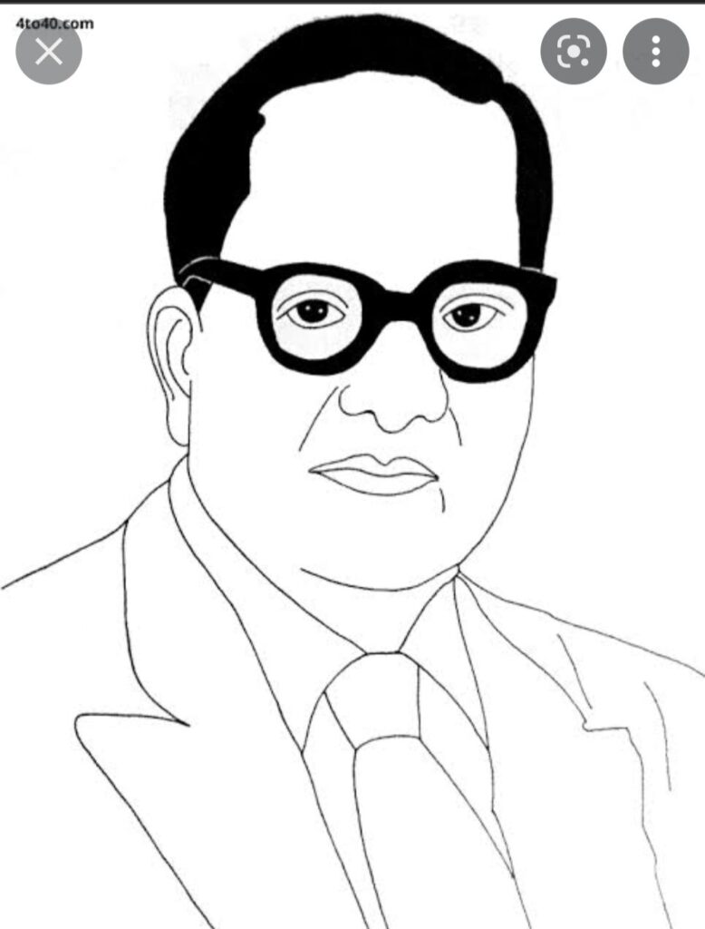 Dr. BABASAHEB AMBEDKAR JAYANTI 2024 BEST COLORING PICTURE 24 DR .BABASAHEB AMBEDKAR