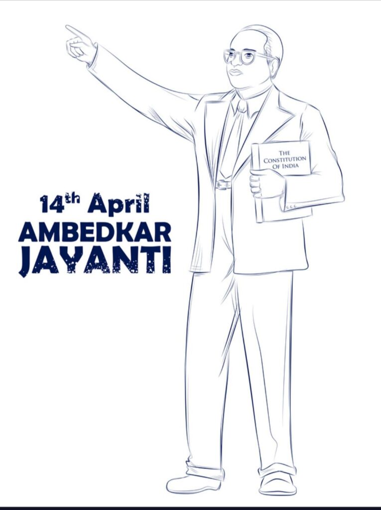 Dr. BABASAHEB AMBEDKAR JAYANTI 2024 BEST COLORING PICTURE 21 Dr. BABASAHEB AMBEDKAR JAYANTI 2024